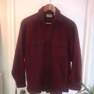 Vintage LL Bean Northwoods Shirt 100% Wool Shacket Jacket